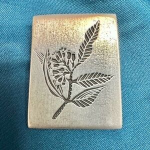 Urban Fetishes Floral Engraved Silver-Tone Pin